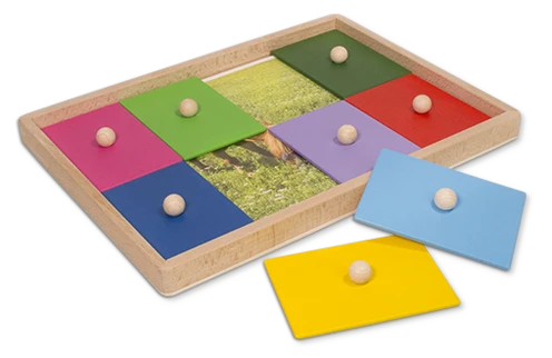 Dalli Klick aus Holz mit 8 bunten Teilen