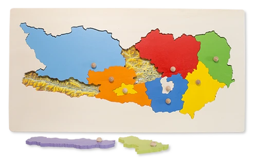 Kärnten Holzpuzzle mit Karte