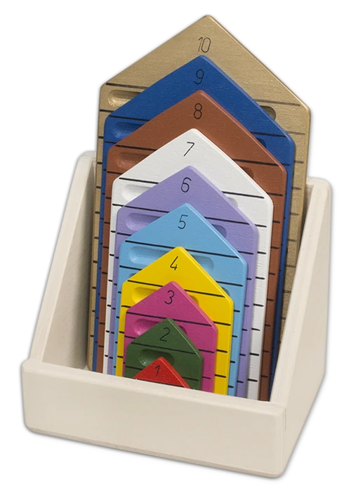 10 bunte Holzhäuser