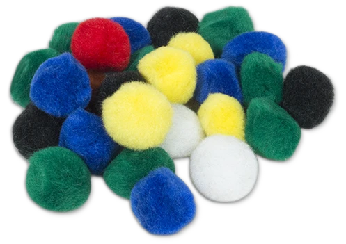 Bunte Pompons