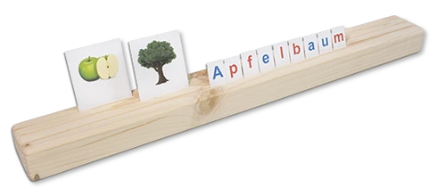 Setzleiste aus Holz mit 3 Reihen