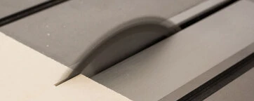 Sich drehendes Kreissägeblatt